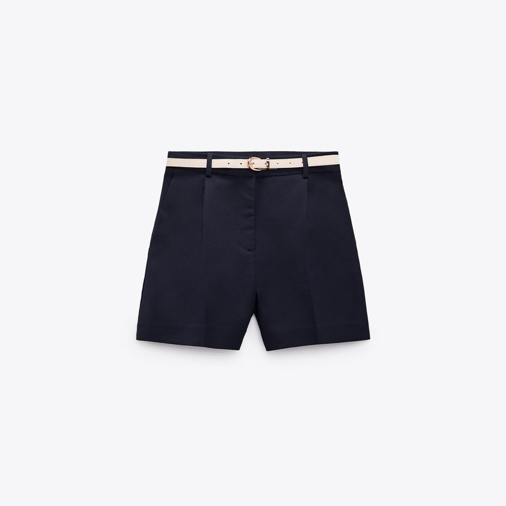 Zara Double Faced Belted Shorts